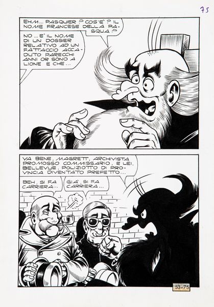 Magnus (Roberto Raviola) : Alan Ford - Arsenico Lupon, assai galante e molto ladron  - Asta Fumetti: Tavole e Illustrazioni Originali - Associazione Nazionale - Case d'Asta italiane