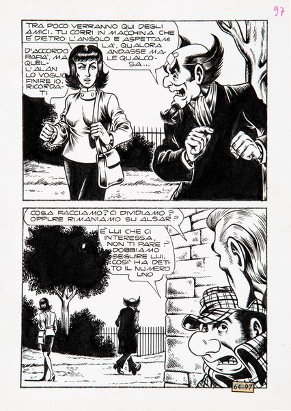 Magnus (Roberto Raviola) : Alan Ford - Il trio Fantasticus  - Asta Fumetti: Tavole e Illustrazioni Originali - Associazione Nazionale - Case d'Asta italiane