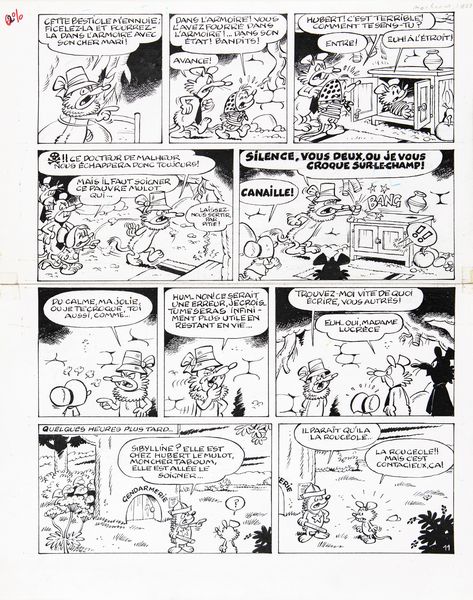 Raymond Macherot : Sibylline  - Asta Fumetti: Tavole e Illustrazioni Originali - Associazione Nazionale - Case d'Asta italiane