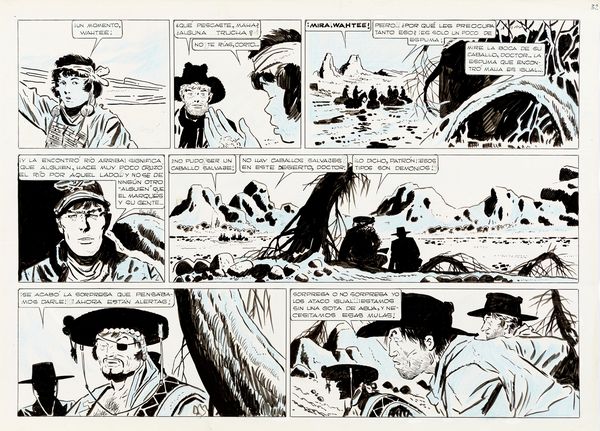 Hugo Pratt : Il Sergente Kirk - Il castello di Titln  - Asta Fumetti: Tavole e Illustrazioni Originali - Associazione Nazionale - Case d'Asta italiane
