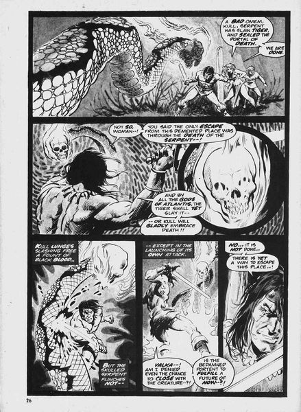 Vicente Alcázar : Kull and the Barbarians - The Omen in the Skull  - Asta Fumetti: Tavole e Illustrazioni Originali - Associazione Nazionale - Case d'Asta italiane