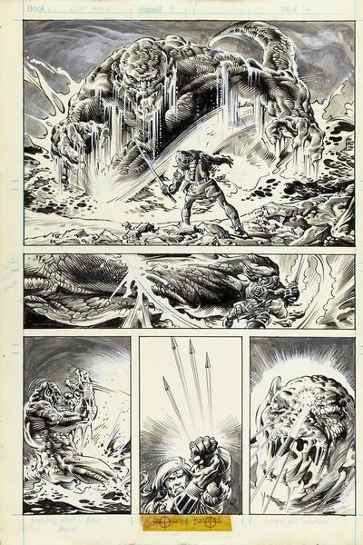 Sal Buscema : Rampaging Hulk - And There Shall Come Death!  - Asta Fumetti: Tavole e Illustrazioni Originali - Associazione Nazionale - Case d'Asta italiane