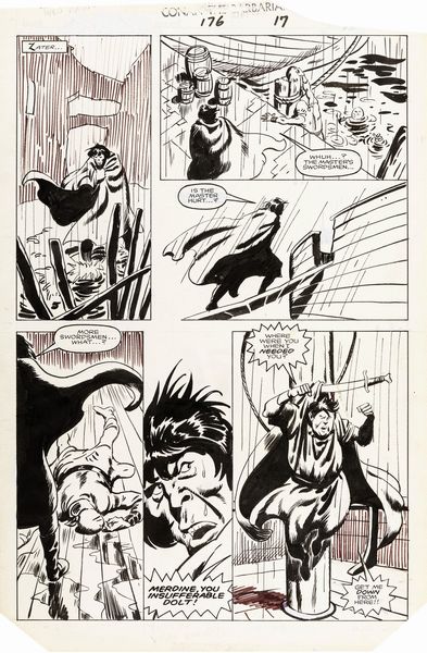 John Buscema : Conan the Barbarian - Argos Rain  - Asta Fumetti: Tavole e Illustrazioni Originali - Associazione Nazionale - Case d'Asta italiane