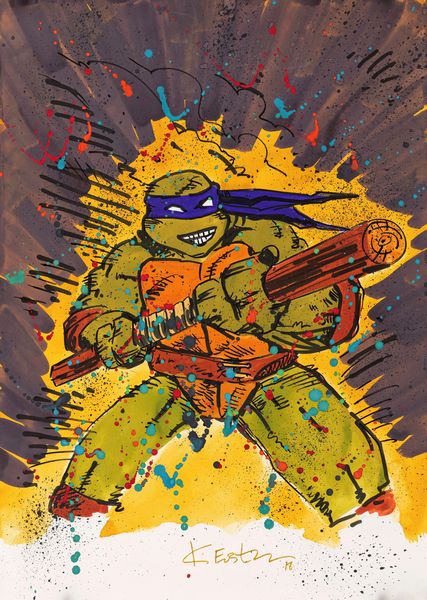 Kevin Eastman : Teenage Mutant Ninja Turtles: Donatello  - Asta Fumetti: Tavole e Illustrazioni Originali - Associazione Nazionale - Case d'Asta italiane