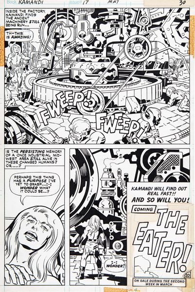 Jack Kirby : Kamandi - The Human Gophers of Ohio  - Asta Fumetti: Tavole e Illustrazioni Originali - Associazione Nazionale - Case d'Asta italiane