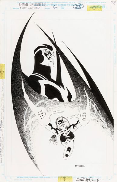 Scott McDaniel : Archangel & Psylocke  - Asta Fumetti: Tavole e Illustrazioni Originali - Associazione Nazionale - Case d'Asta italiane