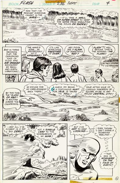 Irv Novick : The Flash - Nowhere On The Face Of The Earth!  - Asta Fumetti: Tavole e Illustrazioni Originali - Associazione Nazionale - Case d'Asta italiane