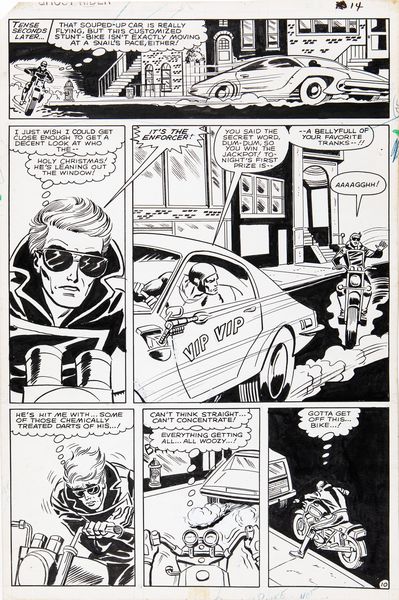 Don Perlin : Ghost Rider - Evil Is the Enforcer!  - Asta Fumetti: Tavole e Illustrazioni Originali - Associazione Nazionale - Case d'Asta italiane