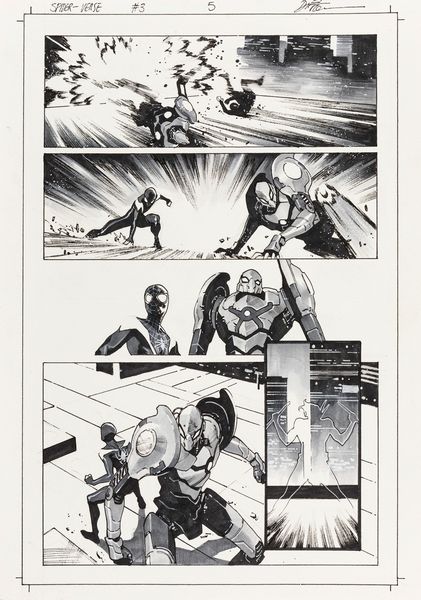 Dike Ruan : Spider-Verse 3  - Asta Fumetti: Tavole e Illustrazioni Originali - Associazione Nazionale - Case d'Asta italiane