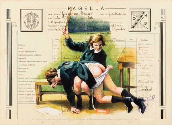 Titti Garelli : Pagellina fascista  - Asta Fumetti: Tavole e Illustrazioni Originali - Associazione Nazionale - Case d'Asta italiane