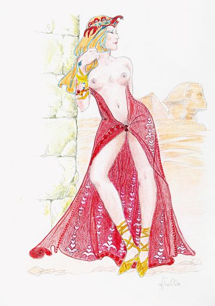 Leone Frollo : Cleopatra  - Asta Fumetti: Tavole e Illustrazioni Originali - Associazione Nazionale - Case d'Asta italiane