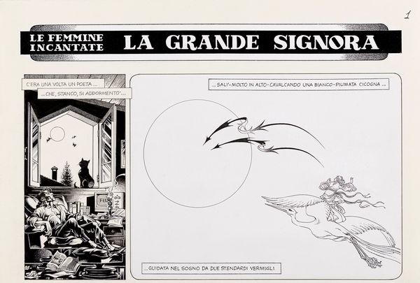 Magnus (Roberto Raviola) : Le femmine incantate - La grande signora  - Asta Fumetti: Tavole e Illustrazioni Originali - Associazione Nazionale - Case d'Asta italiane