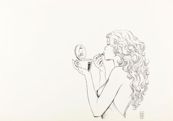 Milo Manara : Lavazza  - Asta Fumetti: Tavole e Illustrazioni Originali - Associazione Nazionale - Case d'Asta italiane