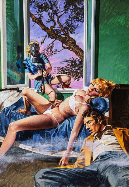 Emanuele Taglietti : La Poliziotta - Il travestito  - Asta Fumetti: Tavole e Illustrazioni Originali - Associazione Nazionale - Case d'Asta italiane