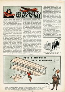 Hergé (Georges Prosper Remi) : Les propos du Major Wings  - Asta Fumetti: Tavole e Illustrazioni Originali - Associazione Nazionale - Case d'Asta italiane