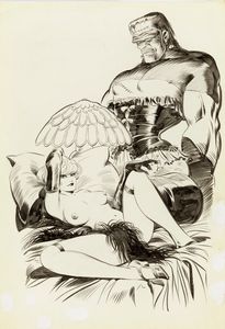 Leone Frollo : Naga - Frankenstein in guepire  - Asta Fumetti: Tavole e Illustrazioni Originali - Associazione Nazionale - Case d'Asta italiane