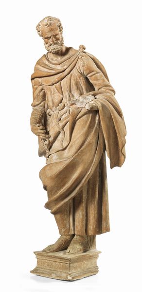 Lorenzo di Mariano detto il Marrina : San Pietro  - Asta Dipinti e Sculture del XIX e XX secolo - Associazione Nazionale - Case d'Asta italiane