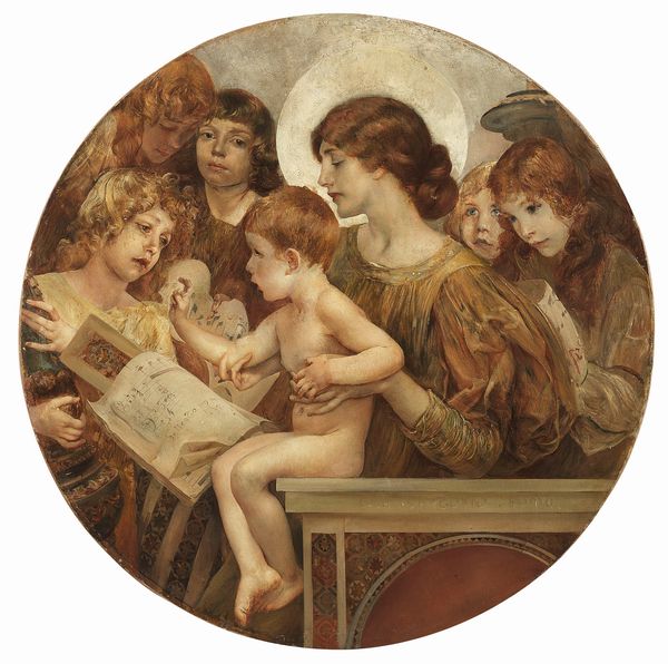 Giulio Aristide Sartorio : Madonna degli Angeli (Magnificat)  - Asta Dipinti e Sculture del XIX e XX secolo - Associazione Nazionale - Case d'Asta italiane