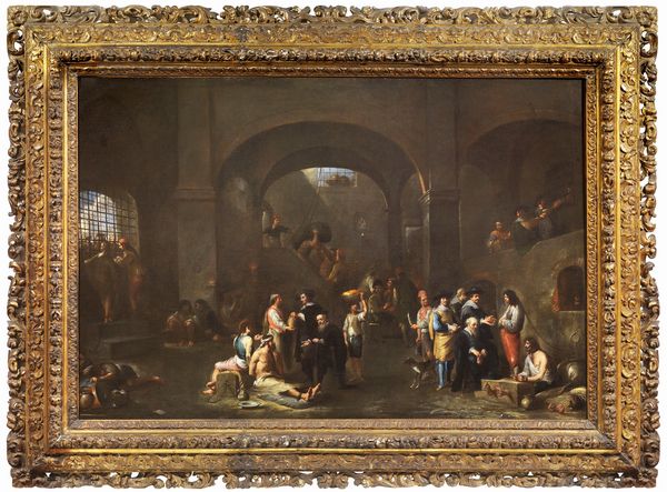 Cornelis de Wael (attr. a) : Visitare i carcerati (Scena di vita carceraria)  - Asta Dipinti e Sculture del XIX e XX secolo - Associazione Nazionale - Case d'Asta italiane