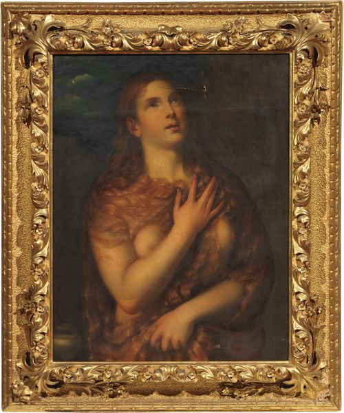 Scuola veneta del XVIII secolo : Maddalena penitente (copia da Tiziano)  - Asta Importanti Arredi, Sculture e Dipinti Antichi - Associazione Nazionale - Case d'Asta italiane