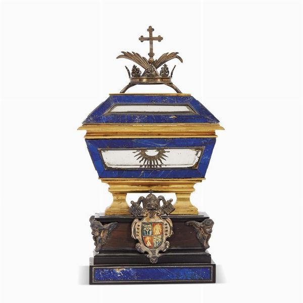 RELIQUIARIO, ANTONIO MORETTI DE AMICIS (ATTR.), ROMA, 1660 CIRCA  - Asta DALL'ANTICO AL MODERNO: OPERE DA UNA STORICA COLLEZIONE MILANESE - Associazione Nazionale - Case d'Asta italiane