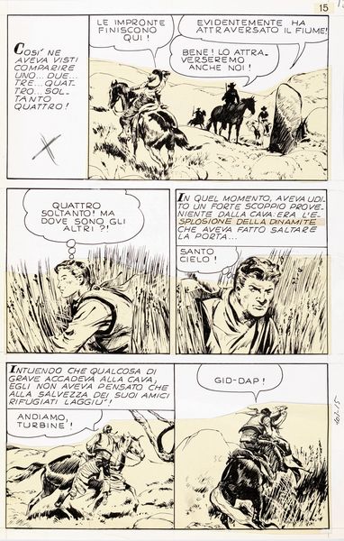 Dino Battaglia : Pecos Bill - ll deserto dipinto  - Asta Fumetti: i Maestri dell'Erotismo - Associazione Nazionale - Case d'Asta italiane