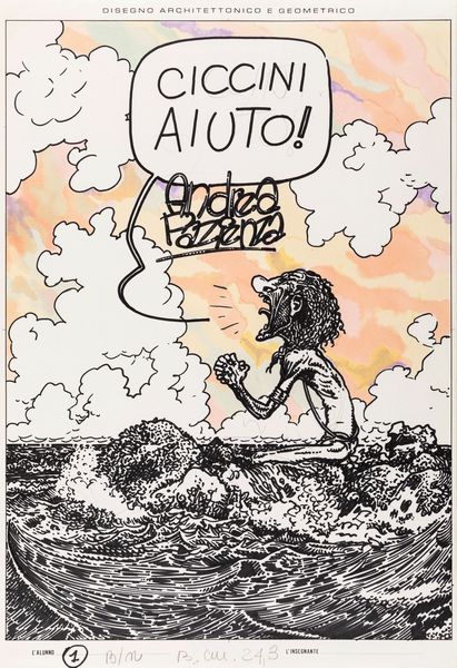 Andrea Pazienza : Ciccini aiuto!  - Asta Fumetti: i Maestri dell'Erotismo - Associazione Nazionale - Case d'Asta italiane