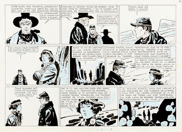 Hugo Pratt : Il Sergente Kirk - Il castello di Titln  - Asta Fumetti: i Maestri dell'Erotismo - Associazione Nazionale - Case d'Asta italiane