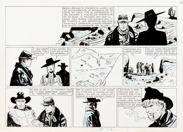 Hugo Pratt : Il Sergente Kirk - Il castello di Titln  - Asta Fumetti: i Maestri dell'Erotismo - Associazione Nazionale - Case d'Asta italiane