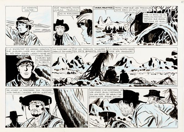 Hugo Pratt : Il Sergente Kirk - Il castello di Titln  - Asta Fumetti: i Maestri dell'Erotismo - Associazione Nazionale - Case d'Asta italiane