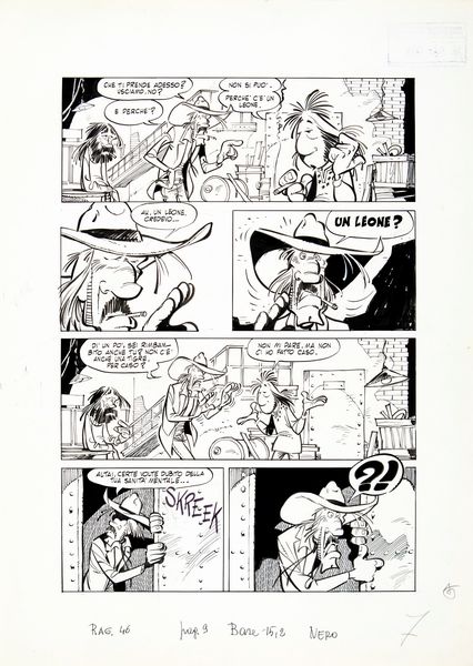 Giorgio Cavazzano : Altai & Jonson - Il giorno del leone  - Asta Fumetti: i Maestri dell'Erotismo - Associazione Nazionale - Case d'Asta italiane