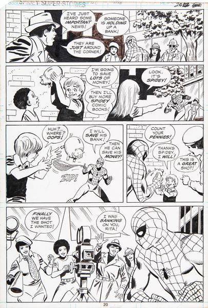 Winslow "Win"  Mortimer : Spidey Super Stories - Lights! Camera! Oops!  - Asta Fumetti: i Maestri dell'Erotismo - Associazione Nazionale - Case d'Asta italiane