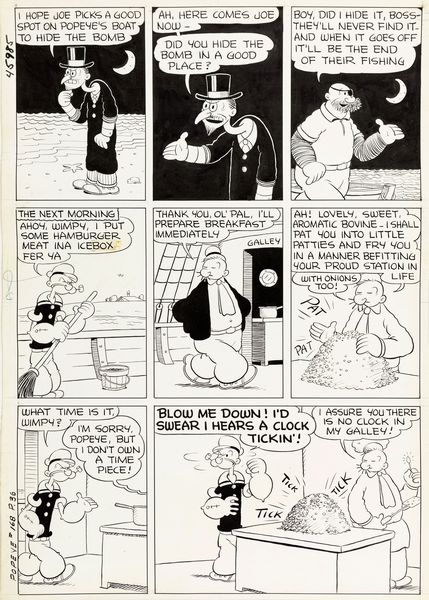 Bud Sagendorf : Popeye  - Asta Fumetti: i Maestri dell'Erotismo - Associazione Nazionale - Case d'Asta italiane
