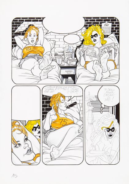 Franco Saudelli : The Blonde: The Big Tangled Trick  - Asta Fumetti: i Maestri dell'Erotismo - Associazione Nazionale - Case d'Asta italiane