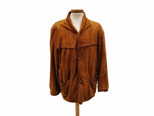 Ermanno Daelli, Giaccone da uomo in suede color tabacco  - Asta Vintagemania - Associazione Nazionale - Case d'Asta italiane