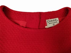 Chanel, Compos in tessuto di lana rosso  - Asta Vintagemania - Associazione Nazionale - Case d'Asta italiane