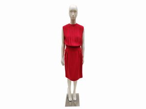 Chanel, Tailleur in tessuto di lana rosso  - Asta Vintagemania - Associazione Nazionale - Case d'Asta italiane