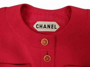 Chanel, Tailleur in tessuto di lana rosso  - Asta Vintagemania - Associazione Nazionale - Case d'Asta italiane