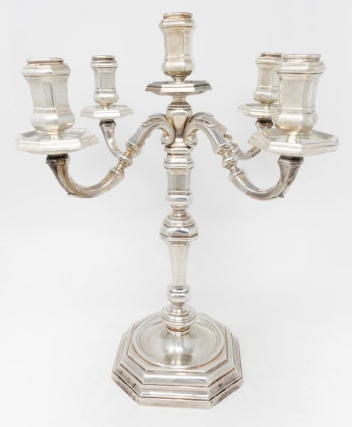 Candelabro a cinque fiamme in argento  - Asta L'Arte della Tavola - Associazione Nazionale - Case d'Asta italiane