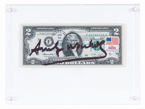 ANDY  WARHOL : 2 dollars (Thomas Jefferson)  - Asta Asta di arte moderna e contemporanea - Associazione Nazionale - Case d'Asta italiane