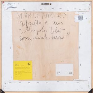 Mario Nigro : 'Ritratto ad un rettangolo blu - rosso - verde - nero'  - Asta Asta di arte moderna e contemporanea - Associazione Nazionale - Case d'Asta italiane