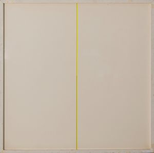 SANDRO DE ALEXANDRIS : Verticale: doppio giallo - Rilievo bianco + giallo  - Asta Asta di arte moderna e contemporanea - Associazione Nazionale - Case d'Asta italiane