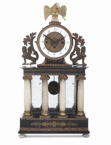 Pendola a portico, Austria XIX secolo  - Asta Pendole e orologi - Associazione Nazionale - Case d'Asta italiane