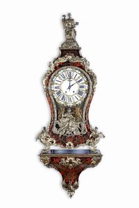 Pendola Cartel con mensola stile Boulle, XIX-XX secolo  - Asta Pendole e orologi - Associazione Nazionale - Case d'Asta italiane