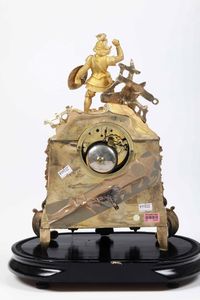 Orologio in bronzo dorato. XIX secolo  - Asta Pendole e orologi - Associazione Nazionale - Case d'Asta italiane