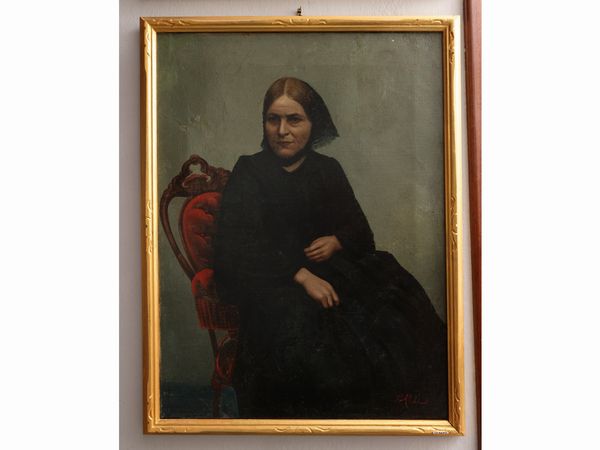 Pietro Aldi : Ritratto maschile e ritratto femminile  - Asta L'arte di arredare - Associazione Nazionale - Case d'Asta italiane