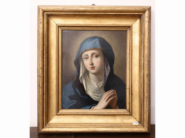 SCUOLA ROMANA : Madonna in preghiera  - Asta L'arte di arredare - Associazione Nazionale - Case d'Asta italiane