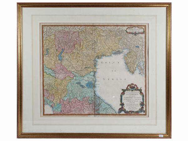 Robert de Vaugondy : Carte gnrale de la Partie Orientale de la Lombardie  - Asta L'arte di arredare - Associazione Nazionale - Case d'Asta italiane