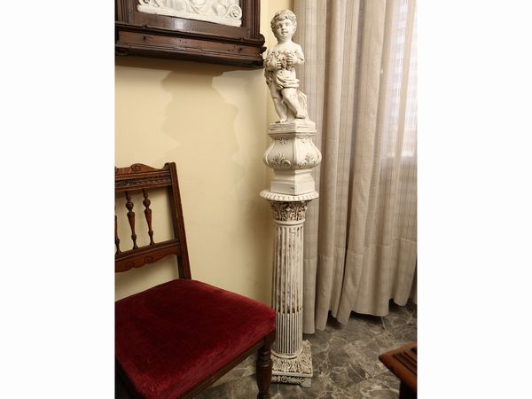 Colonna decorativa in ceramica  - Asta L'arte di arredare - Associazione Nazionale - Case d'Asta italiane