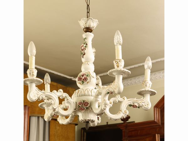 Lampadario in ceramica  - Asta L'arte di arredare - Associazione Nazionale - Case d'Asta italiane